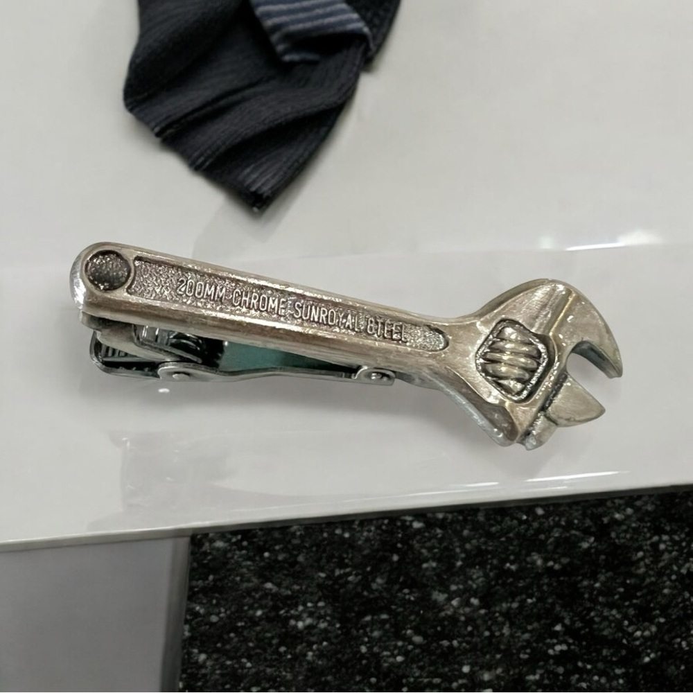 Wrench Tool Unique Christmas Gift For Him Tie Clip Bar Gift Made In Japan New - Picture 3 of 9
